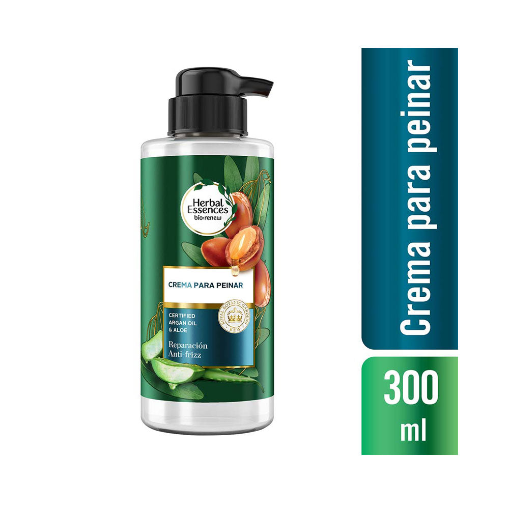 CREMA DE PEINAR HERBAL ESSENCES ACEITE DE ARGÁN & ALOE FRASCO 300 ML