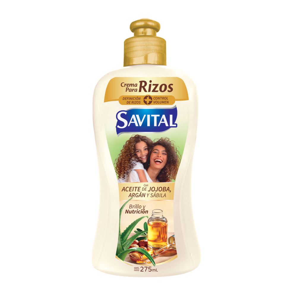 CREMA DE PEINAR RIZOS SAVITAL BRILLO Y NUTRICION FRASCO 275 ML