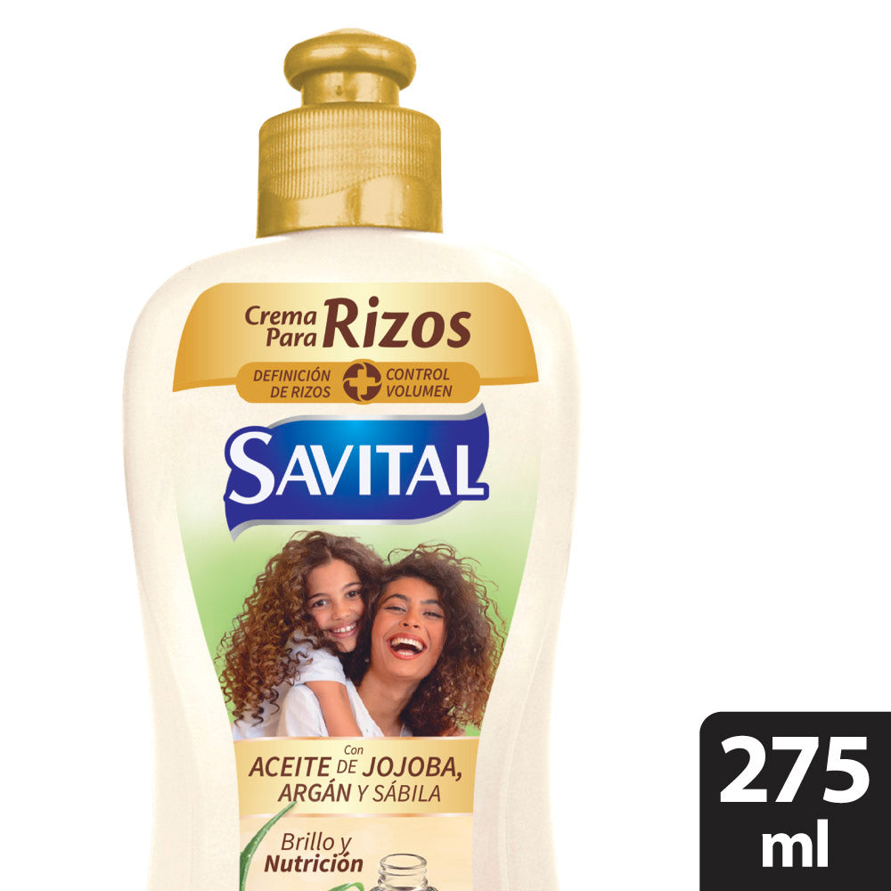 CREMA DE PEINAR RIZOS SAVITAL BRILLO Y NUTRICION FRASCO 275 ML