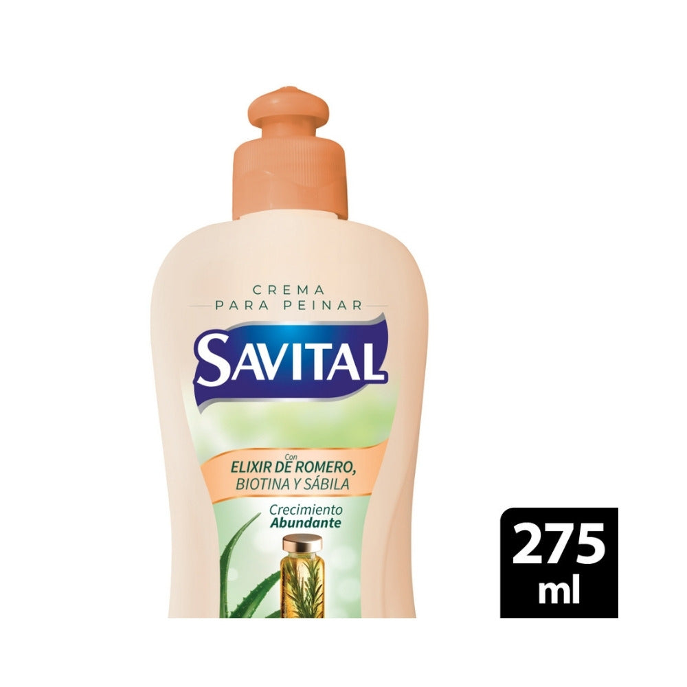 CREMA DE PEINAR SAVITAL ELIXIR DE ROMERO POTE 275 ML