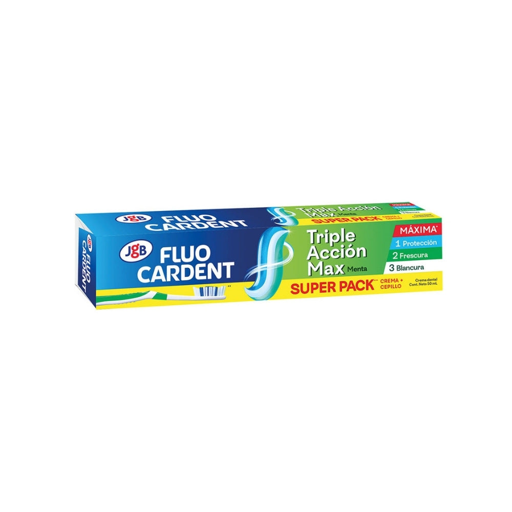 CREMA DENTAL + CEPILLO FLUOCARDENT FRESCURA MAX CAJA 50 ML