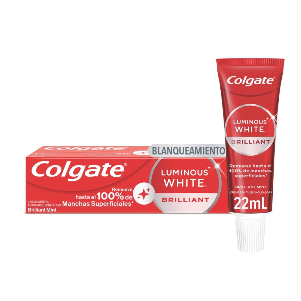CREMA DENTAL COLGATE LUMINOUS WHITE BRILLIANT CAJA 22 ML