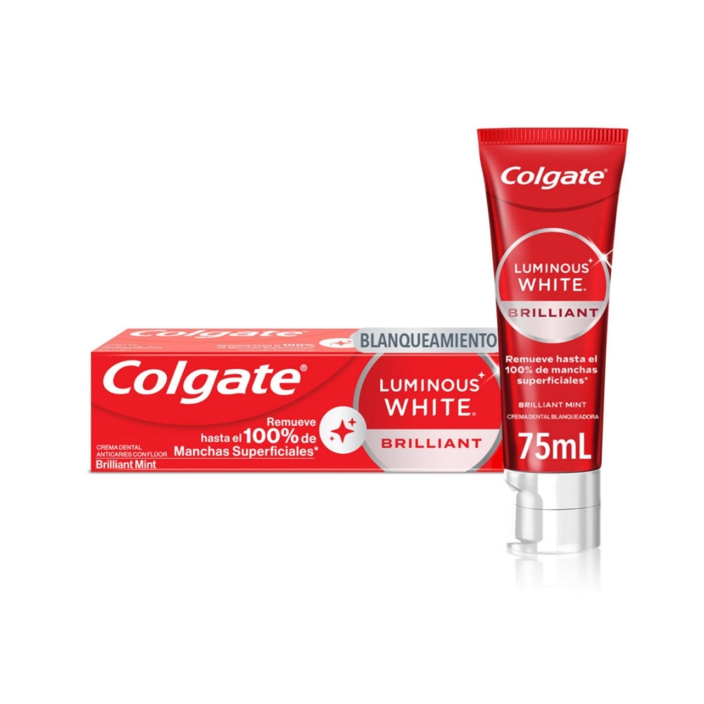 CREMA DENTAL COLGATE LUMINOUS WHITE BRILLIANT CAJA 75 ML