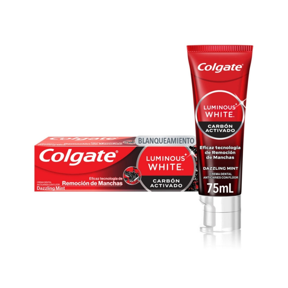CREMA DENTAL COLGATE LUMINOUS WHITE CARBON CAJA 75 ML