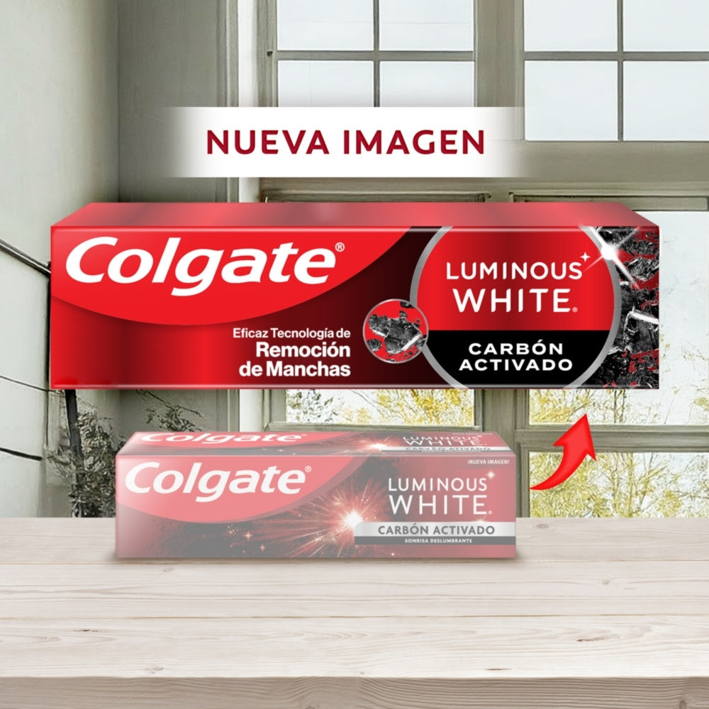 CREMA DENTAL COLGATE LUMINOUS WHITE CARBON CAJA 75 ML