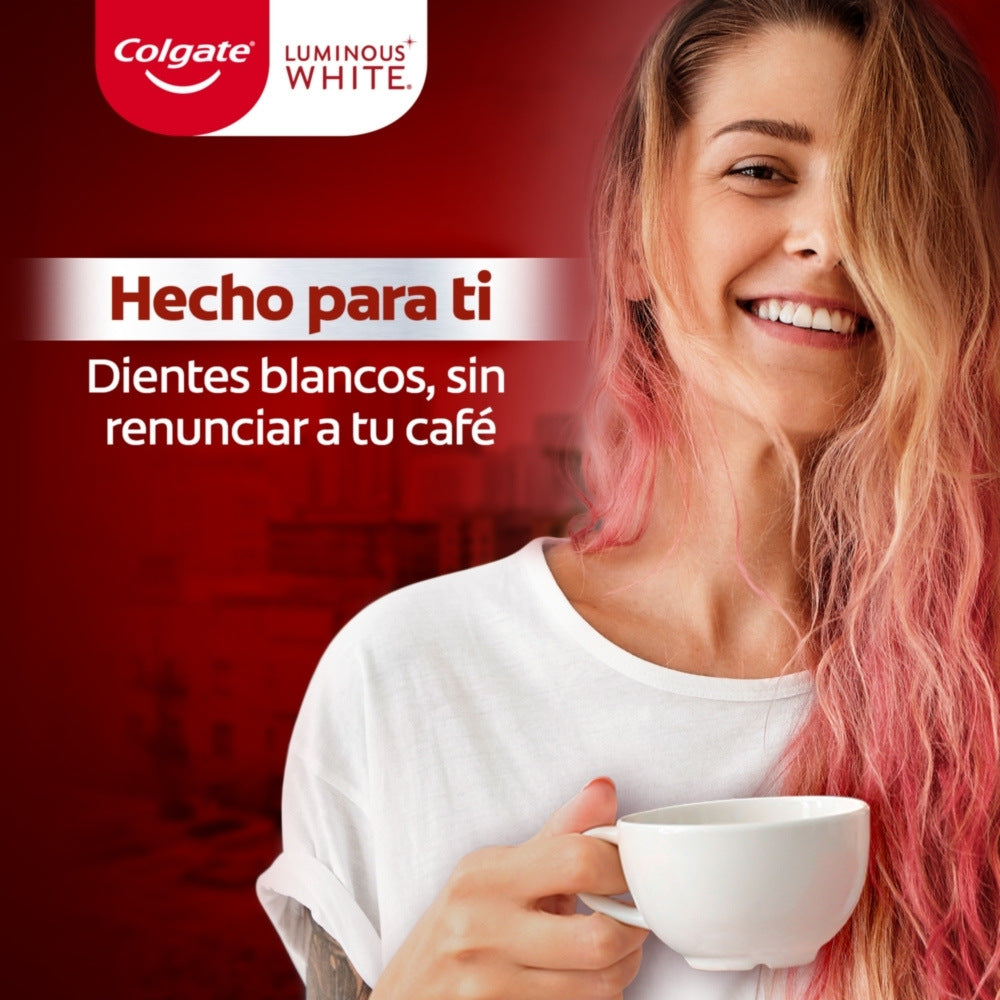 CREMA DENTAL COLGATE LUMINOUS WHITE LOVERS CAFE CAJA 70 G