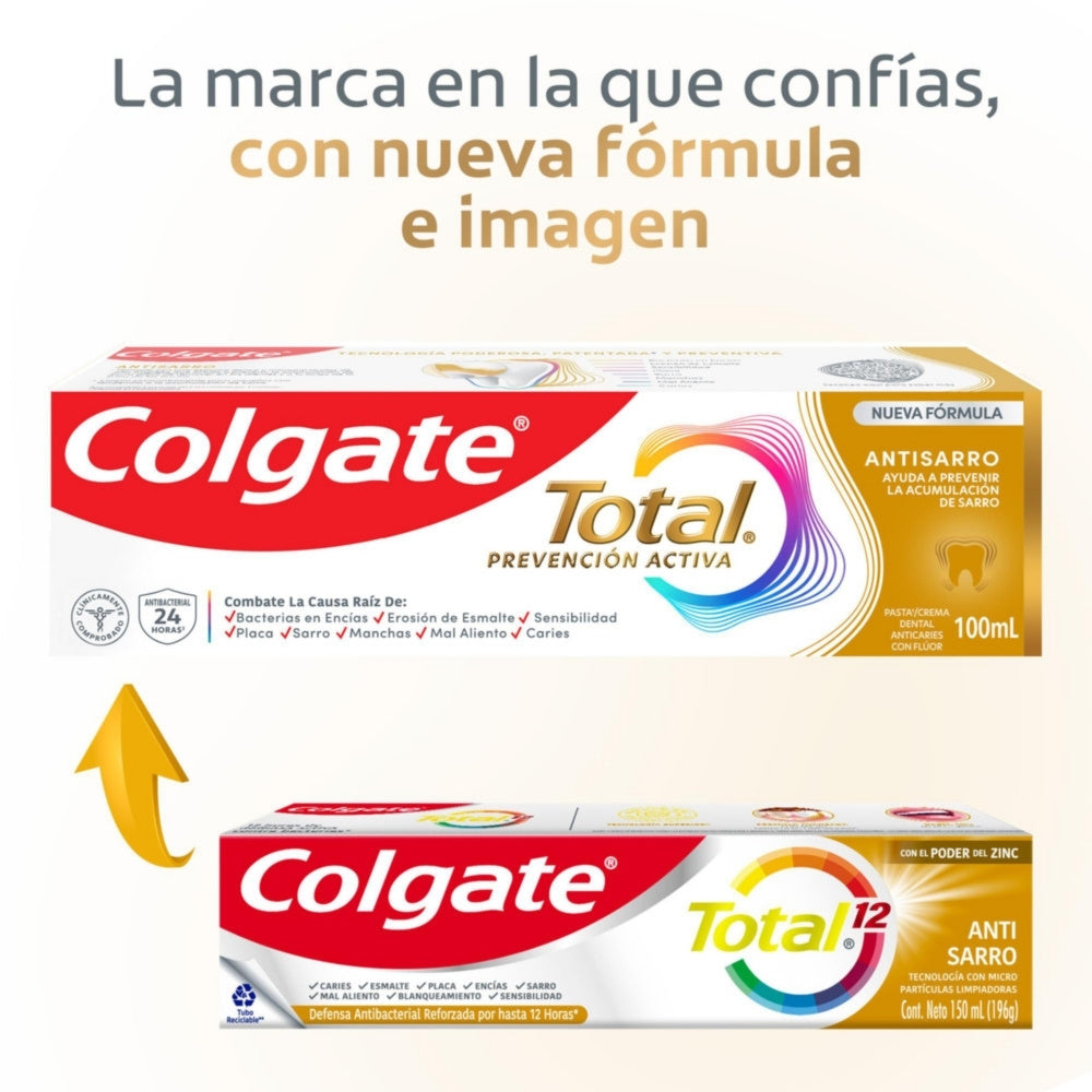 CREMA DENTAL COLGATE TOTAL ANTI SARRO PREVENCION ACTIVA CAJA 75 ML