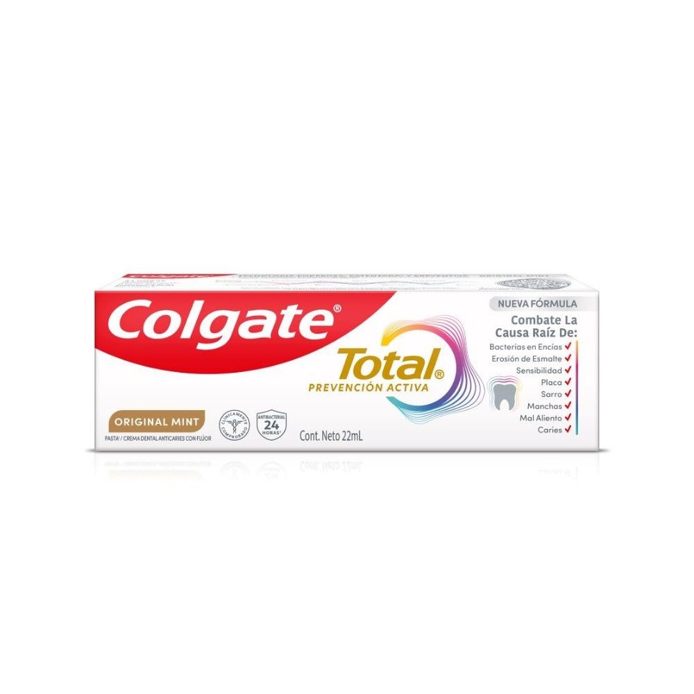CREMA DENTAL COLGATE TOTAL ORIGINAL MINT TUBO 22 ML