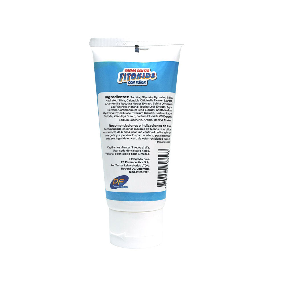 CREMA DENTAL FITO KIDS CON FLUOR MENTA TUBO 75 G