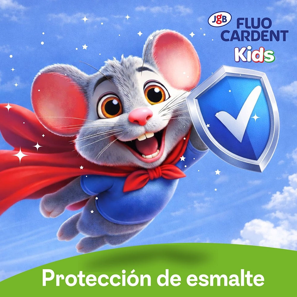 CREMA DENTAL FLUOCARDENT KIDS CON FLUOR TUBO 50 G + CEPILLO