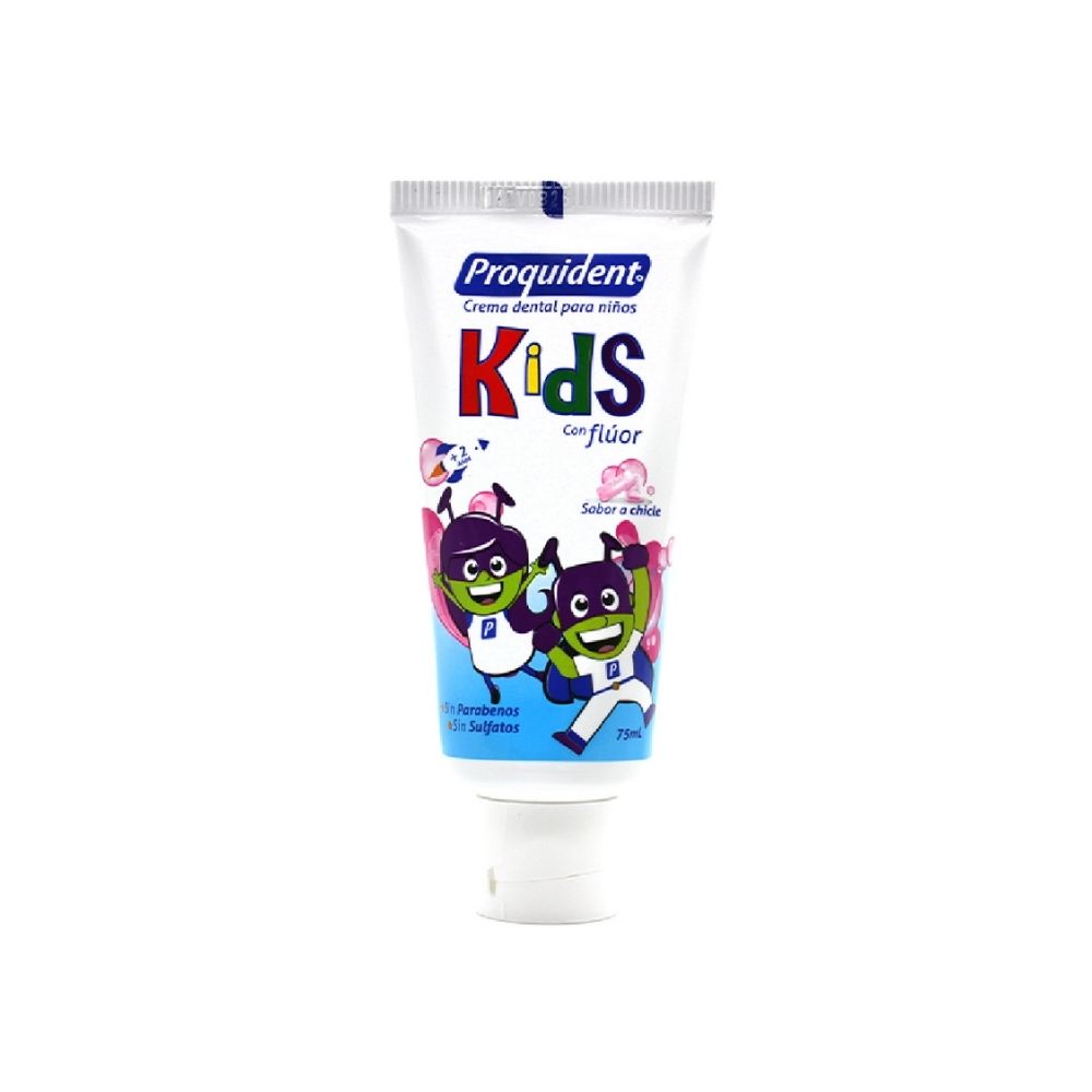 CREMA DENTAL KIDS CON FLUOR PROQUIDENT CHICLE TUBO 75 ML