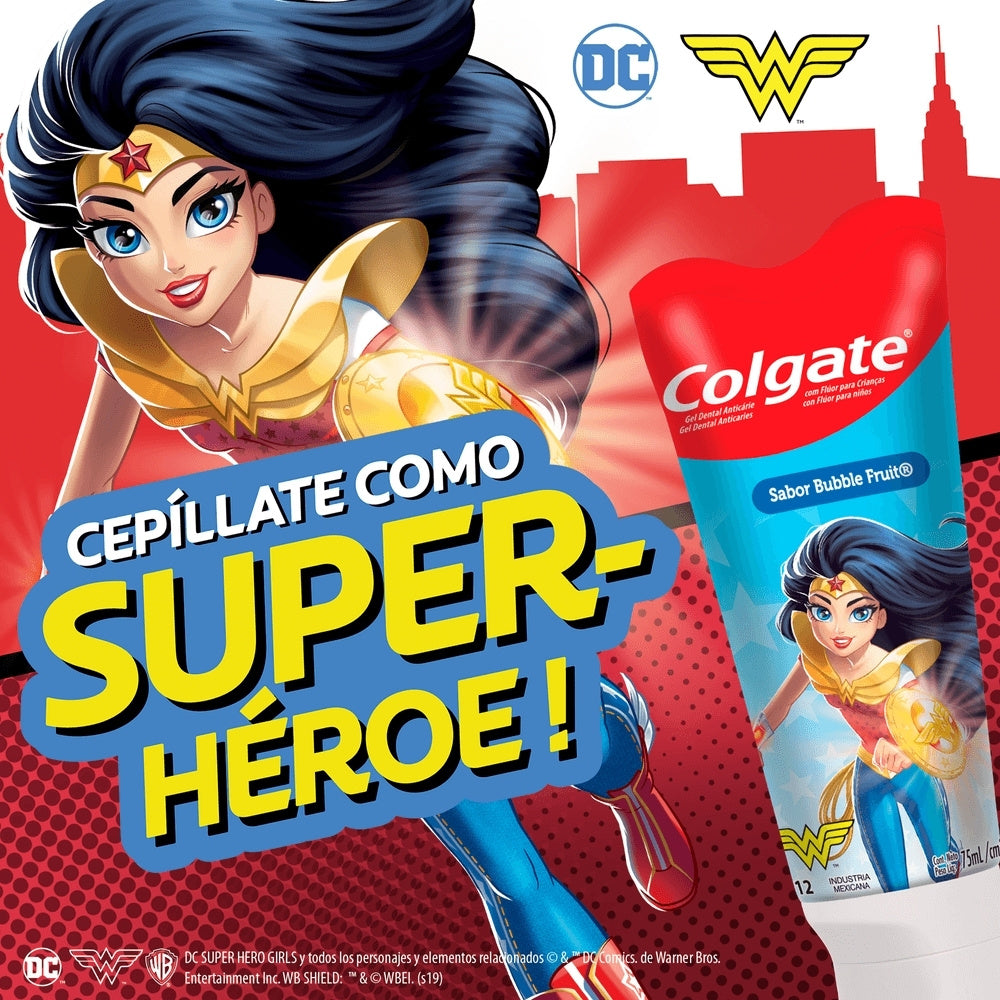 CREMA DENTAL NIÑOS COLGATE LIGA JUSTICIA TUBO 75 ML