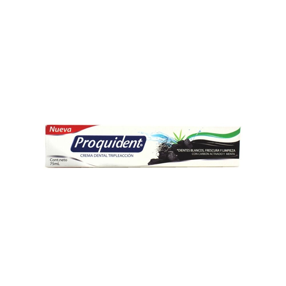 CREMA DENTAL PROQUIDENT CARBON ACTIVADO CAJA 75 ML