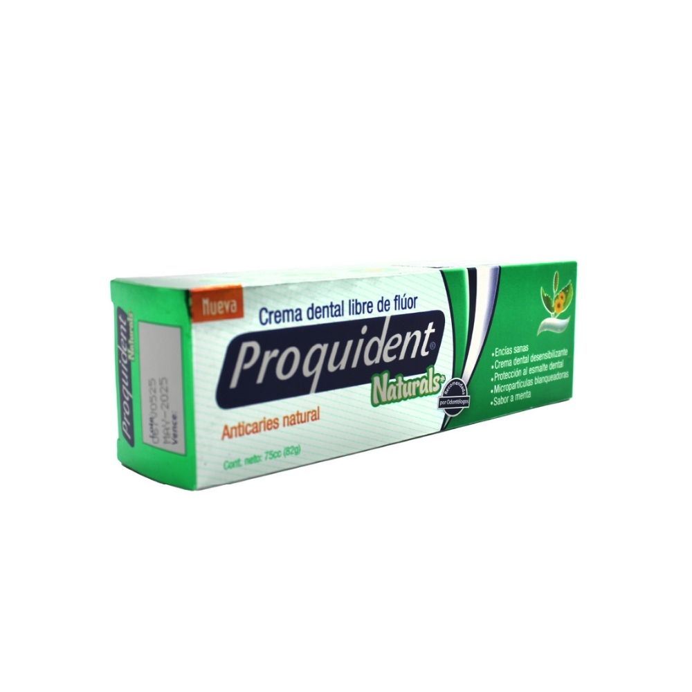 CREMA DENTAL PROQUIDENT NATURALS ADULTO CAJA 82 G