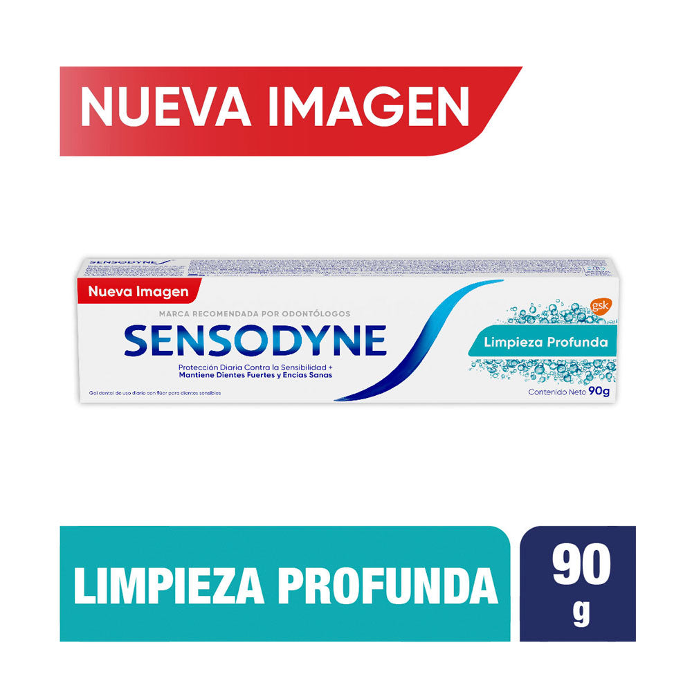 CREMA DENTAL +++SENSODYNE LIMPIEZA PROFUNDA CAJA 90 G