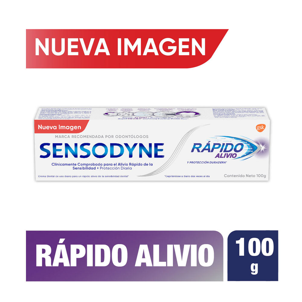 CREMA DENTAL SENSODYNE RAPIDO ALIVIO CAJA 100 G