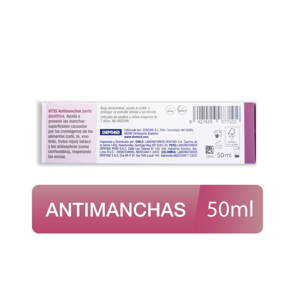 CREMA DENTAL VITIS ANTIMANCHAS CAJA 50 ML