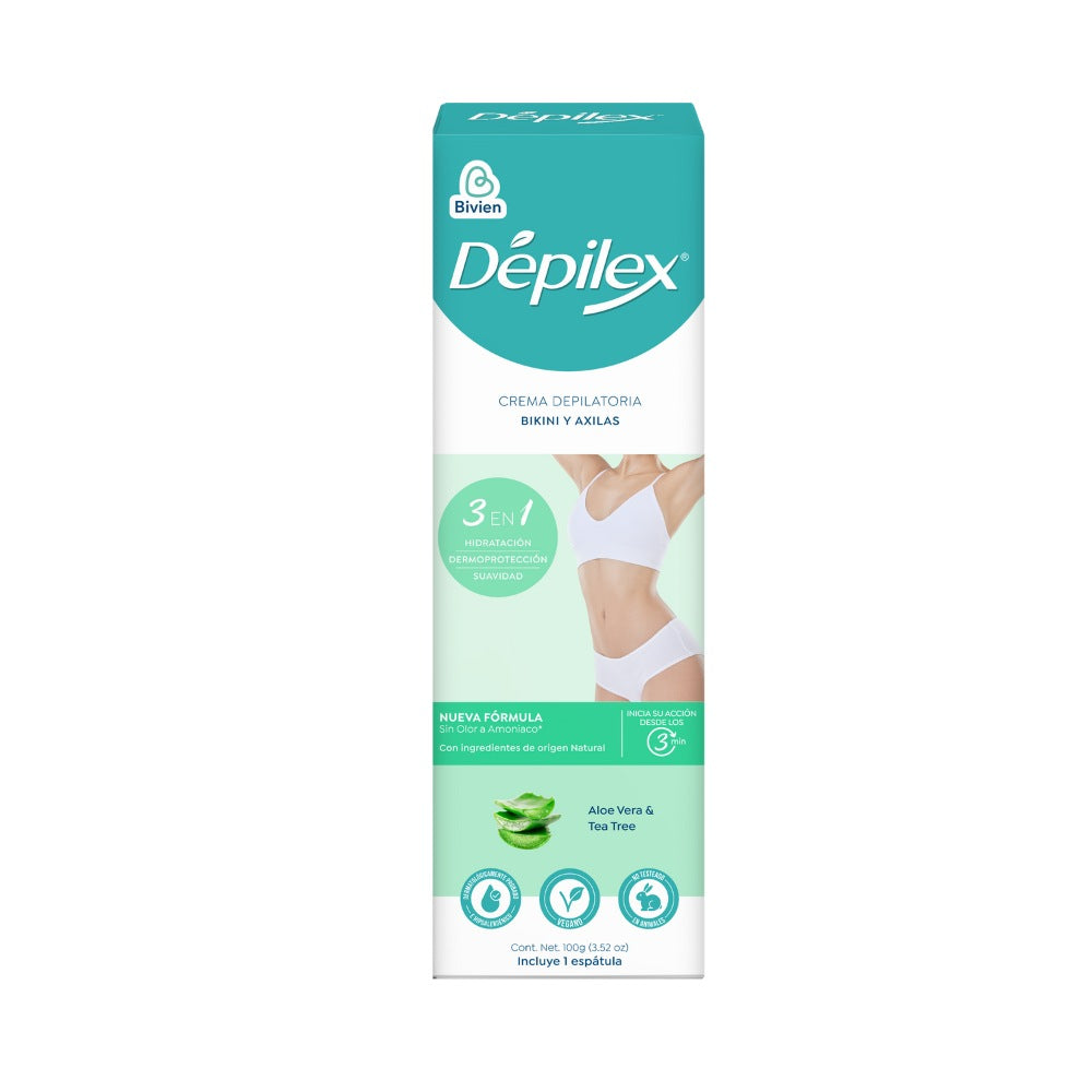 CREMA DEPILATORIA DEPILEX BIKINI Y AXILAS TUBO 100 G