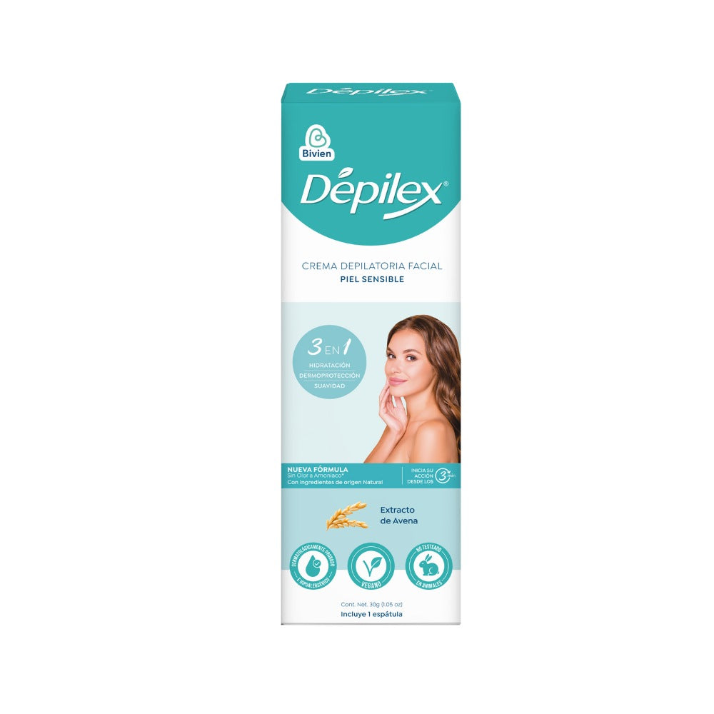 CREMA DEPILATORIA DEPILEX FACIAL PIEL SENSIBLE TUBO 30 G