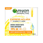 CREMA GARNIER EXPRESS ACLARA SPF 30 CAJA 50 ML