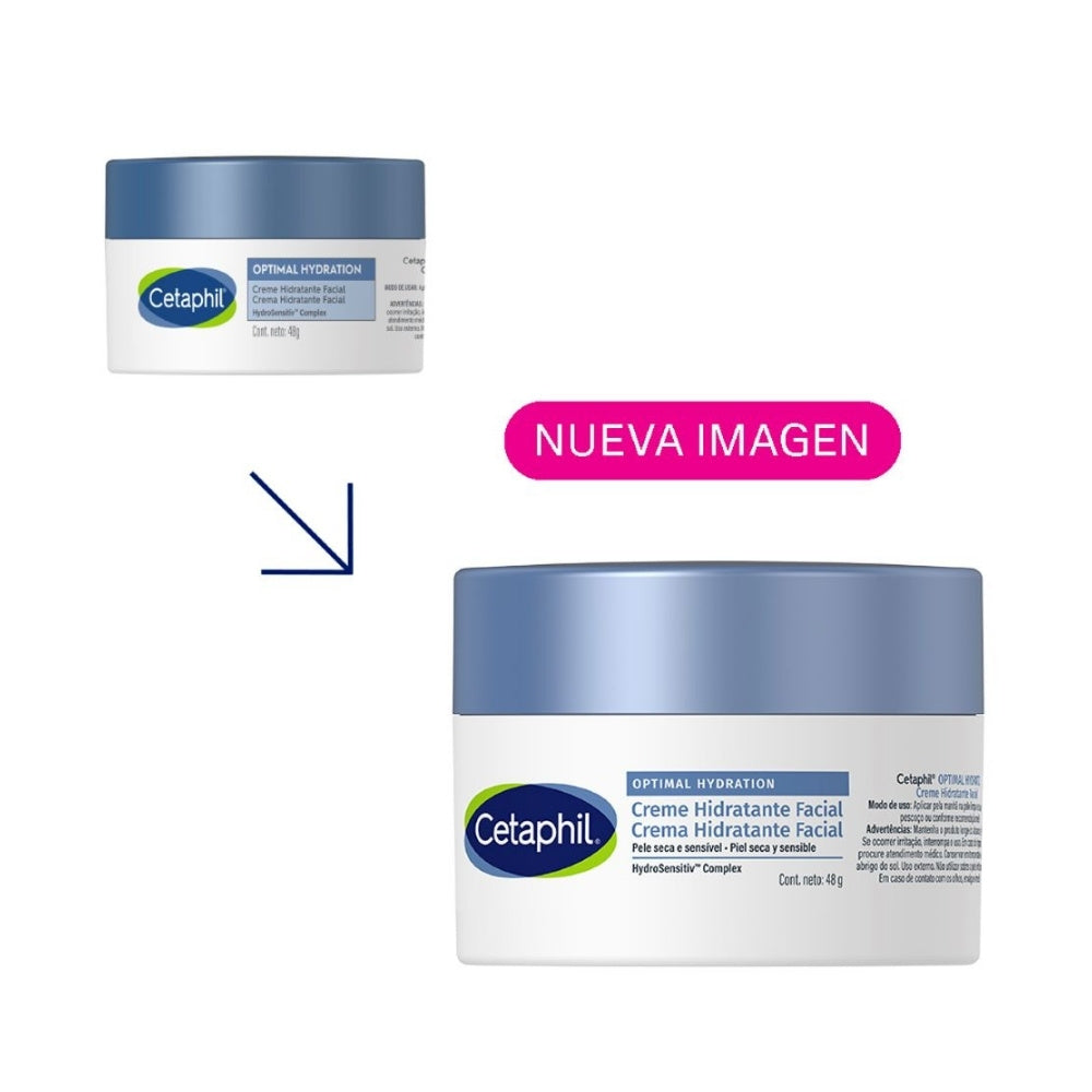 CREMA HIDRATANTE DIA OPTIMAL HYDRATION CETAPHIL POTE 48 G
