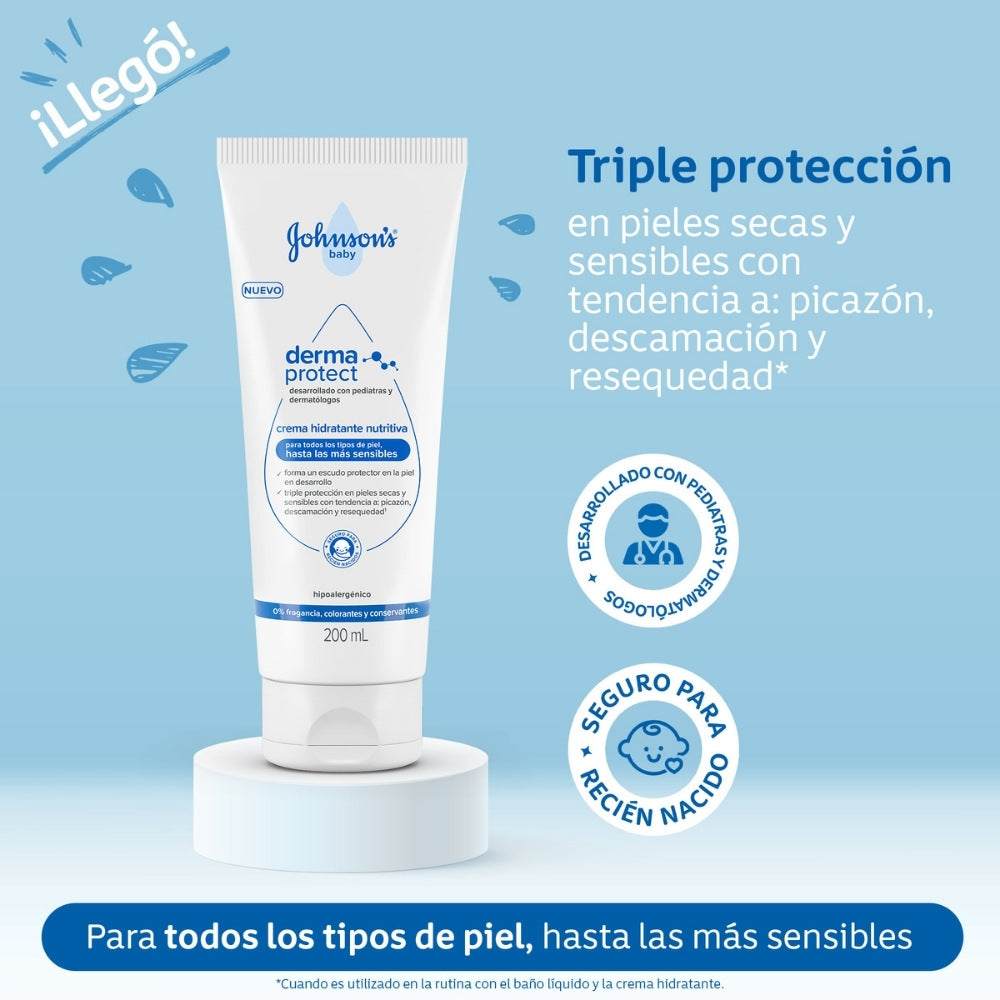 CREMA HIDRATANTE JOHNSON BABY DERMA PROTECT TUBO 200 ML
