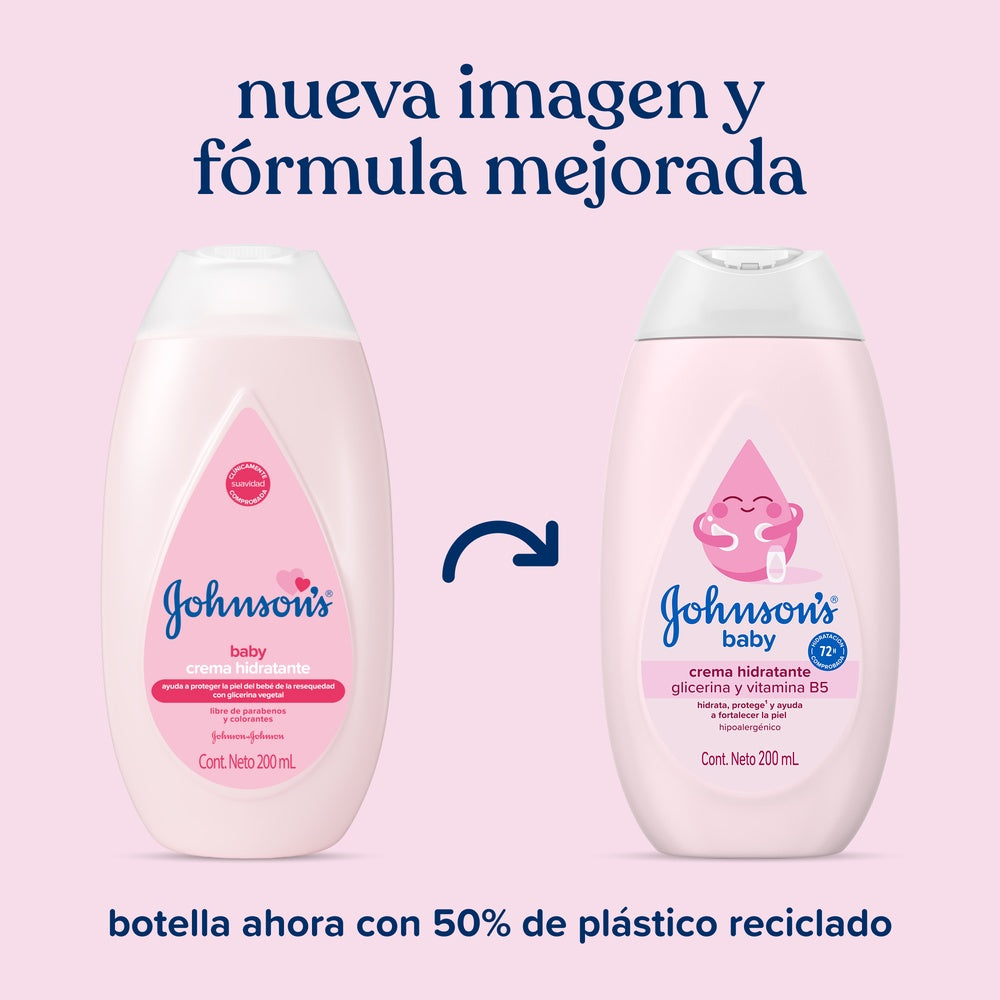 CREMA LIQUIDA JOHNSONS BABY ROSADA FRASCO 100 ML