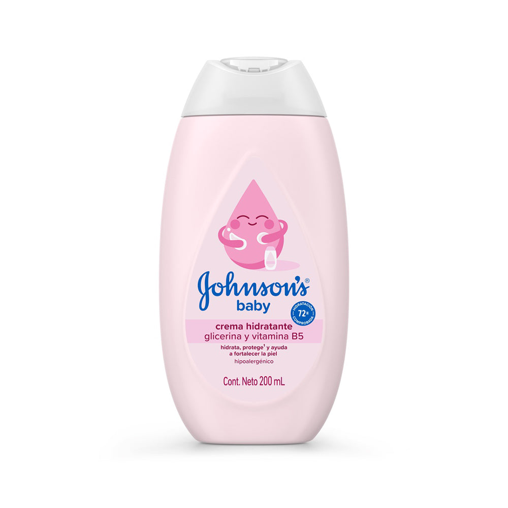 CREMA LIQUIDA JOHNSONS BABY ROSADA FRASCO 200 ML