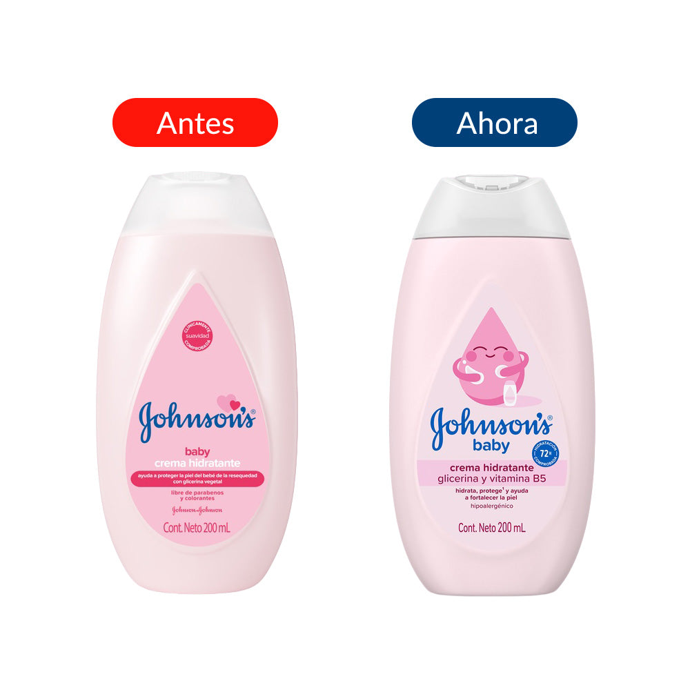 CREMA LIQUIDA JOHNSONS BABY ROSADA FRASCO 200 ML