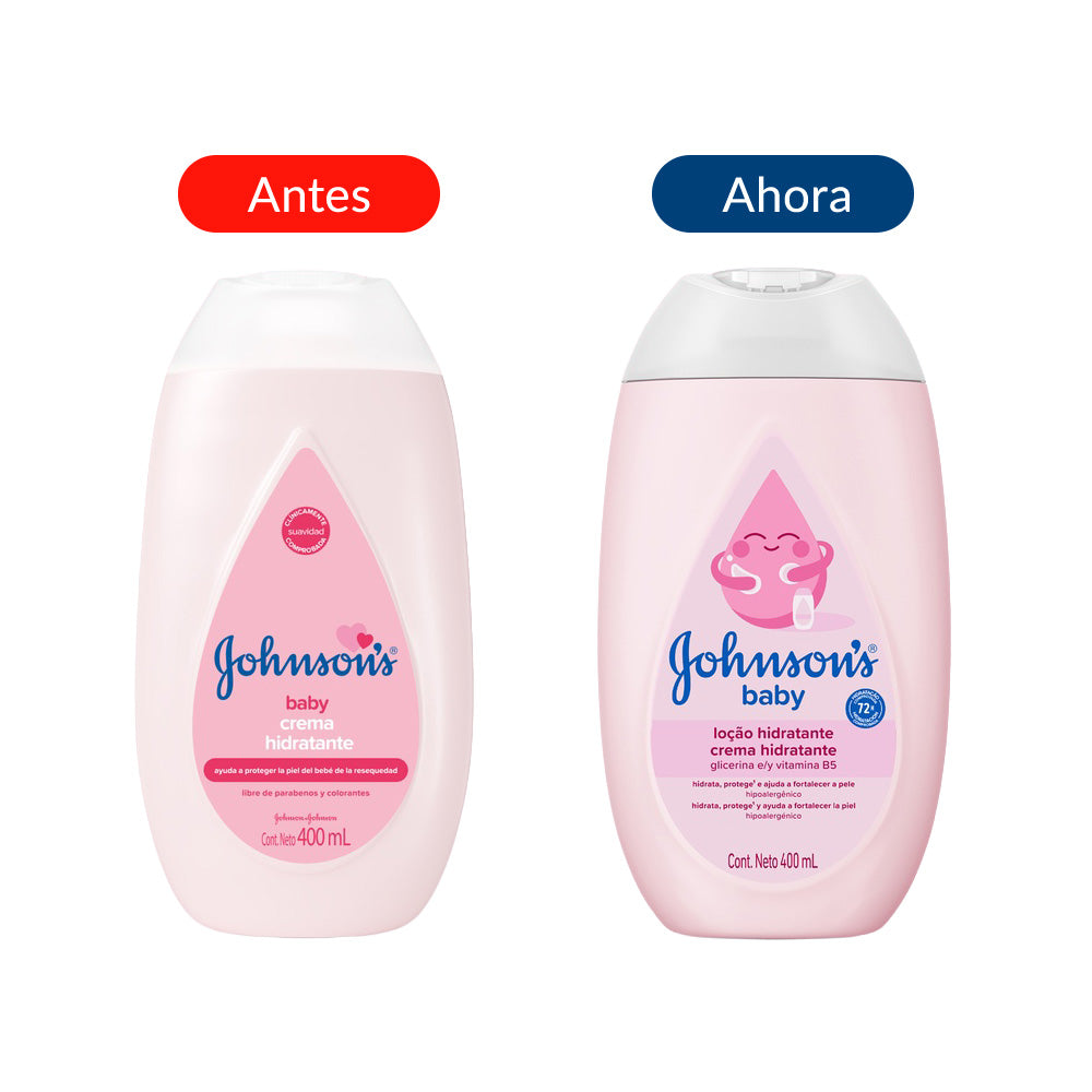 CREMA LIQUIDA JOHNSONS BABY ROSADA FRASCO 400 ML