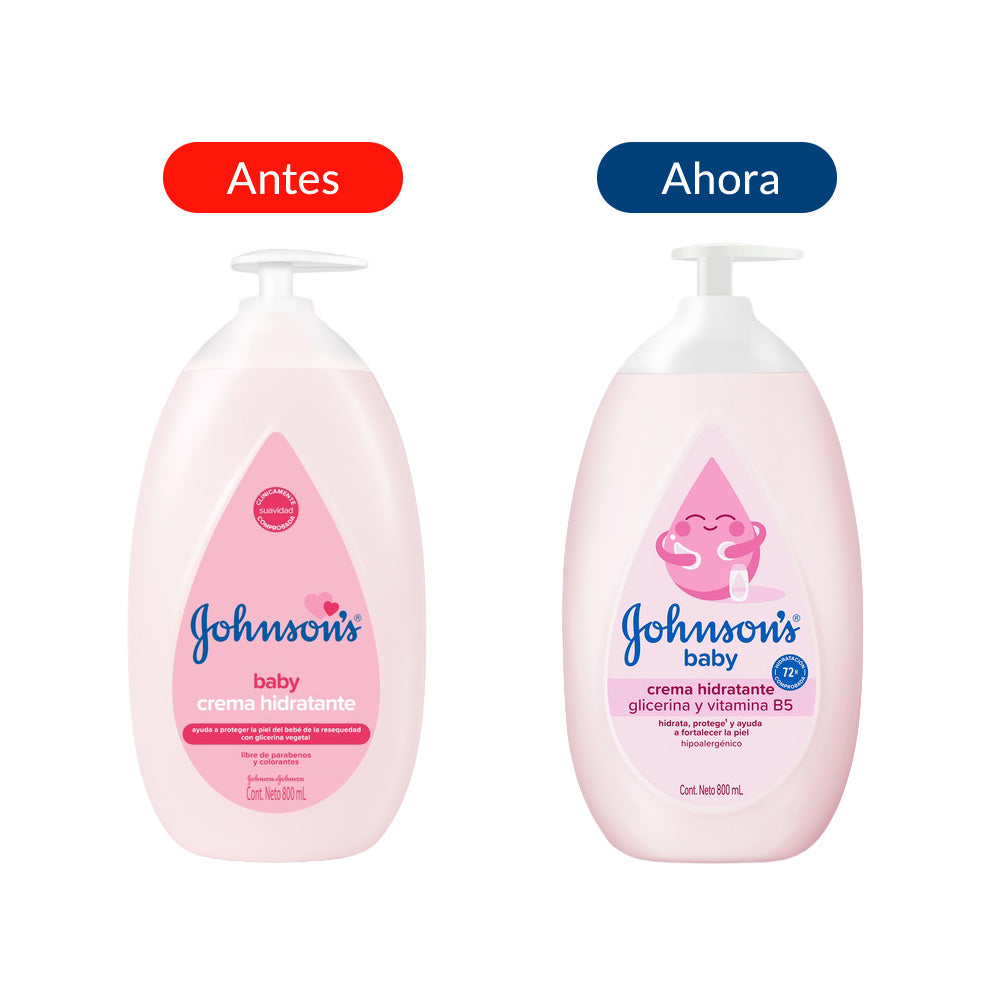 CREMA LIQUIDA JOHNSONS BABY ROSADA FRASCO 800 ML