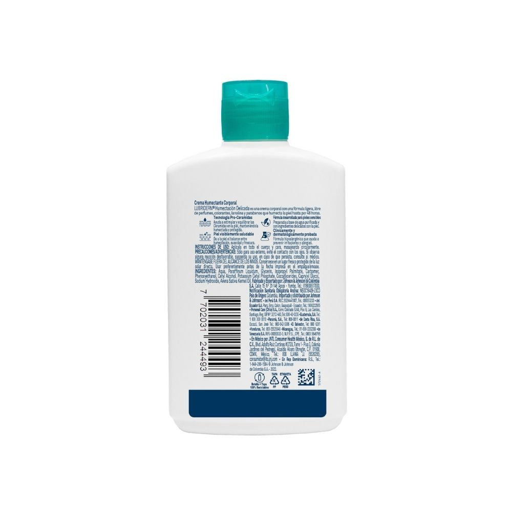 CREMA LUBRIDERM HUMECTACION DELICADA FRASCO 200 ML