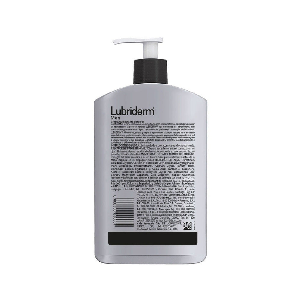 CREMA LUBRIDERM MEN CON FRAGANCIA FRASCO 400 ML