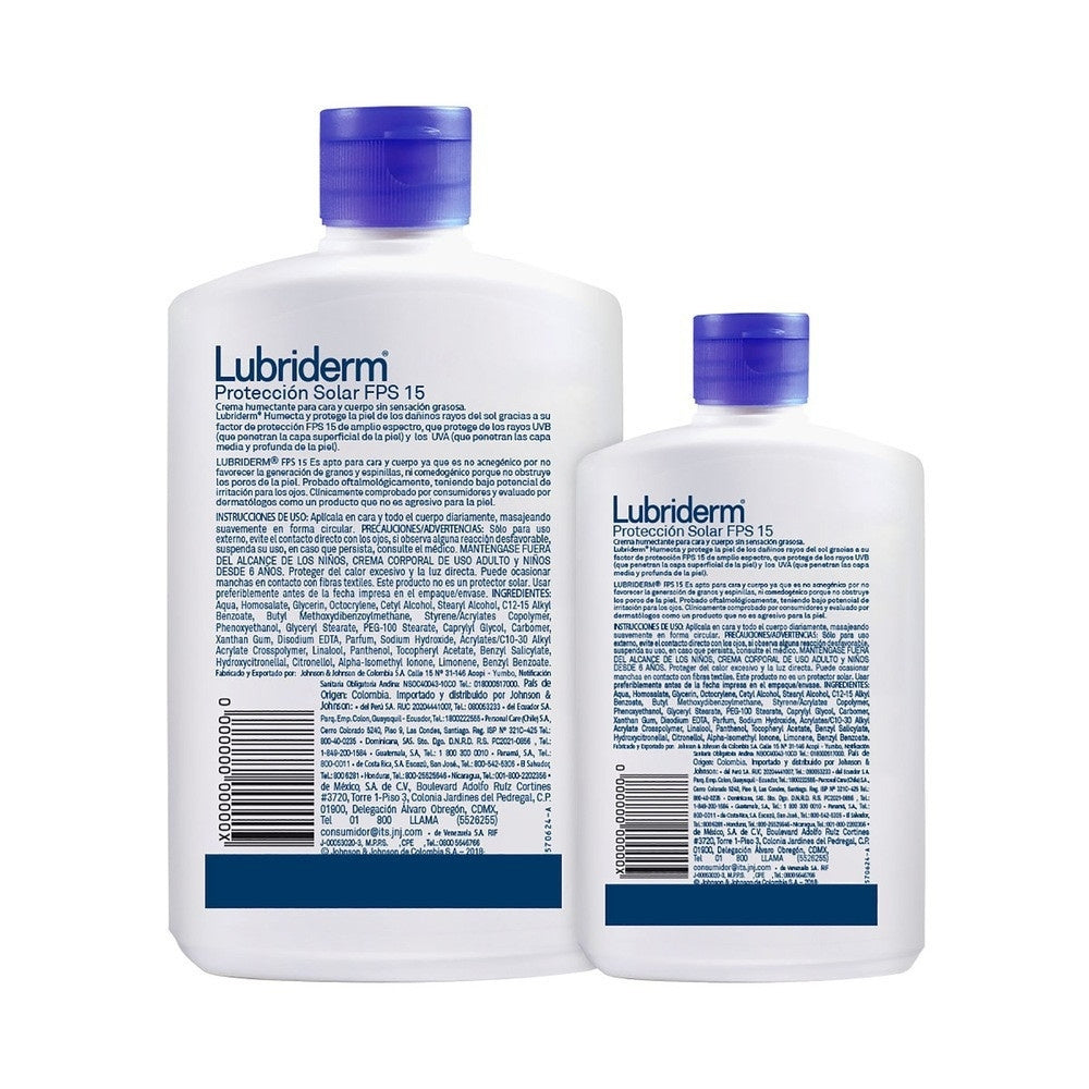 CREMA LUBRIDERM UV-15 FRASCO 400 + 120ML