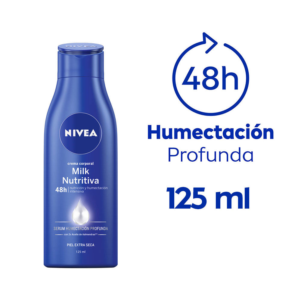 CREMA NIVEA BODY MILK NUTRITIVA FRASCO 125 ML
