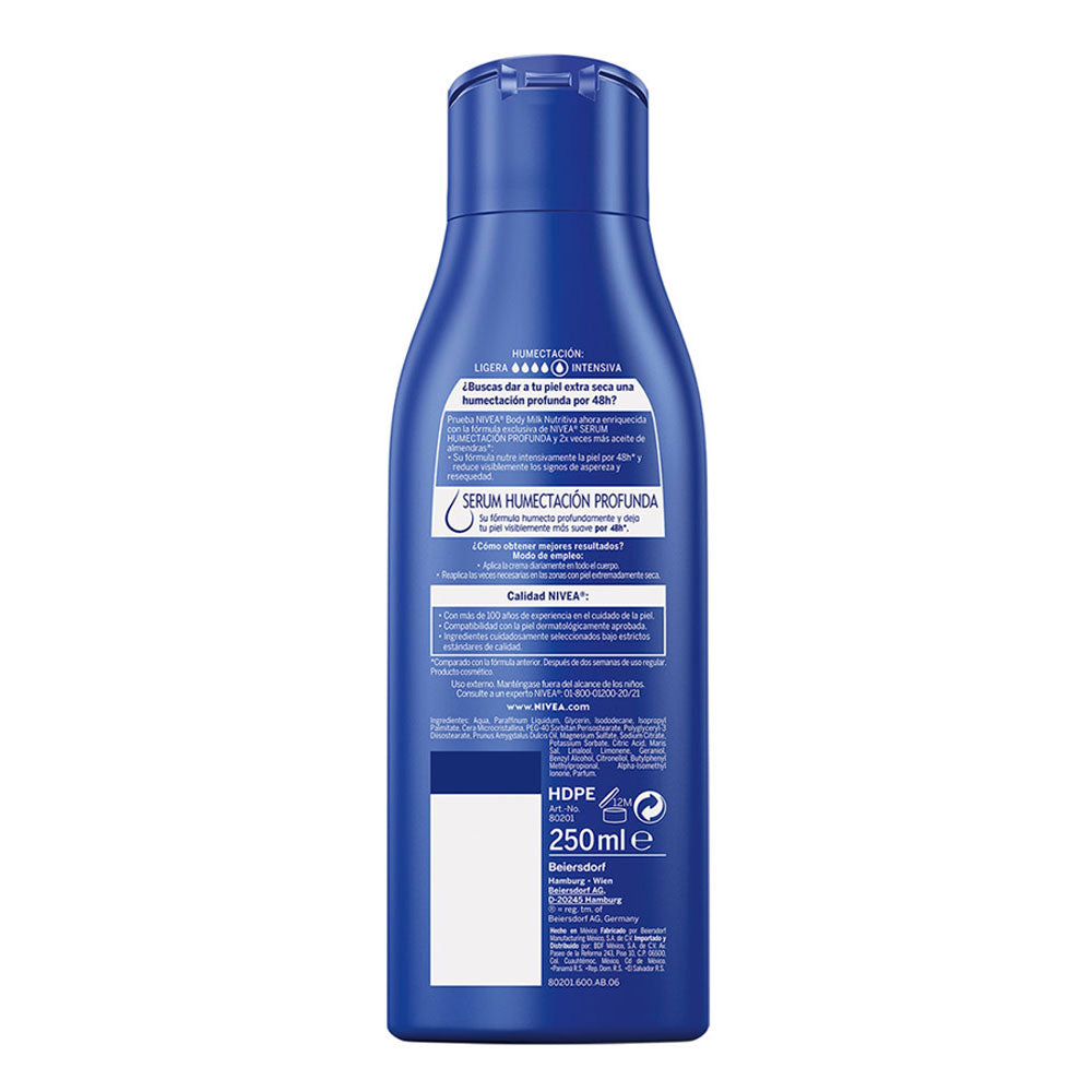CREMA NIVEA BODY MILK NUTRITIVA FRASCO 250 ML