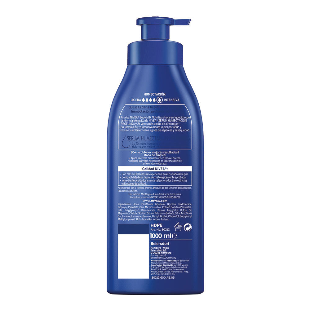 CREMA NIVEA BODY MILK P.EXTRA SECA FRASCO 1 LITRO
