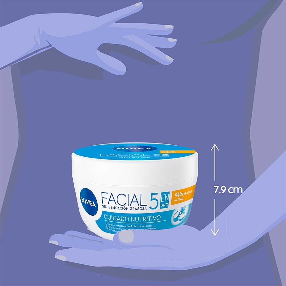 CREMA NIVEA FACIAL CUIDADO NUTRITIVO POTE 100 ML