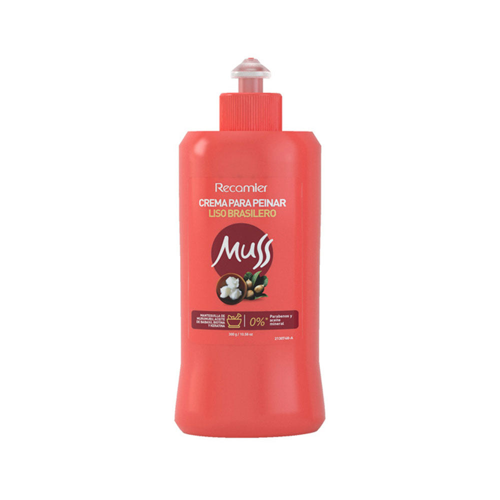 CREMA PARA PEINAR MUSS LISO BRASILERO FRASCO 300 G