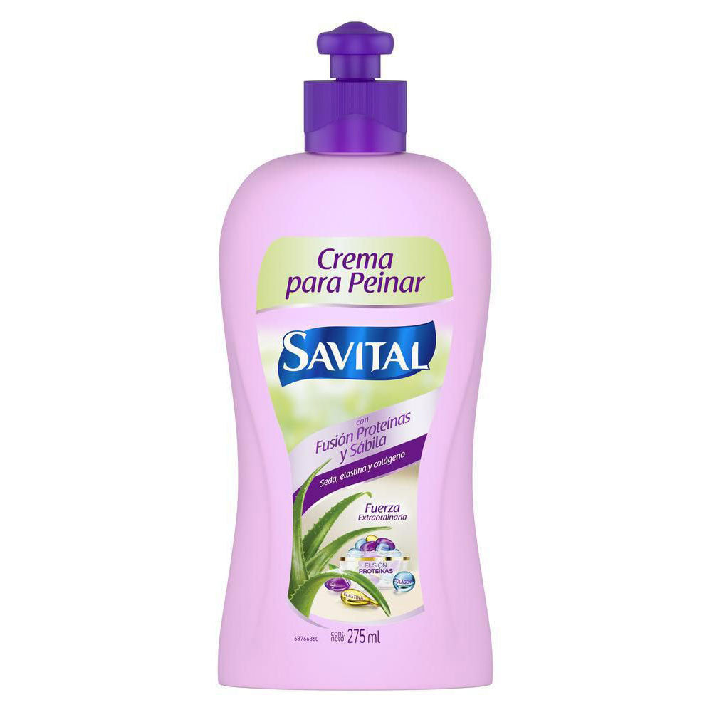 CREMA PARA PEINAR SAVITAL FUSION PROTEINAS FRASCO 275 ML