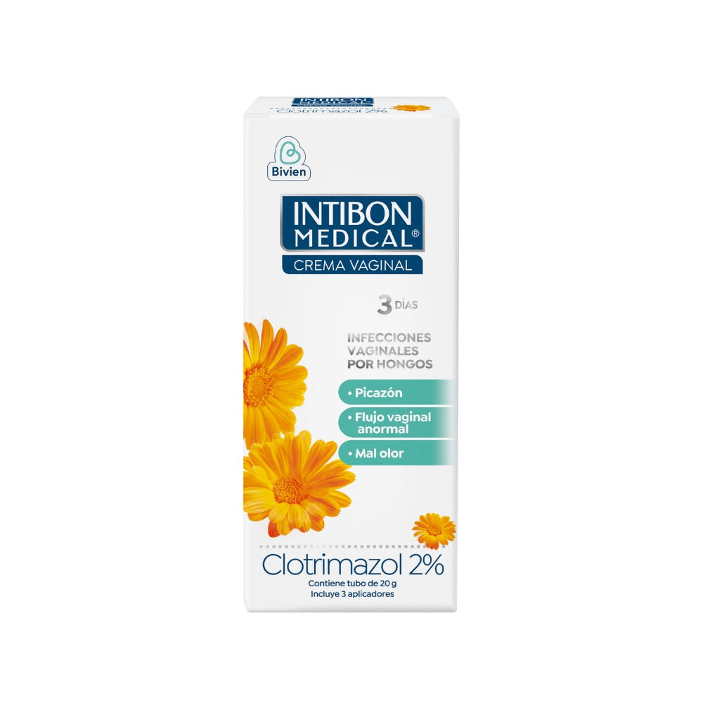 CREMA VAGINAL INTIBON MEDICADO 3 APLICADORES 2 % CAJA 20 G