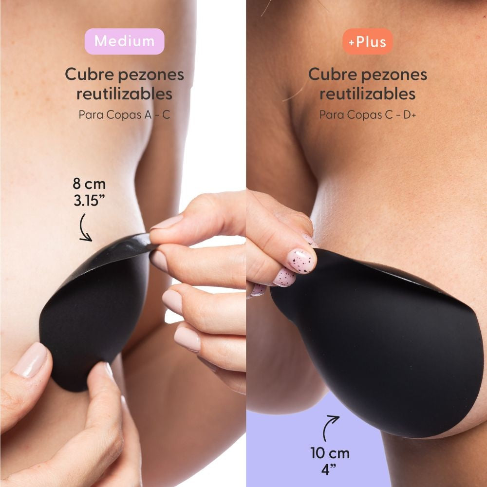 CUBRE PEZONES NIPSKIN BLACK (M) CAJA X 1 UND
