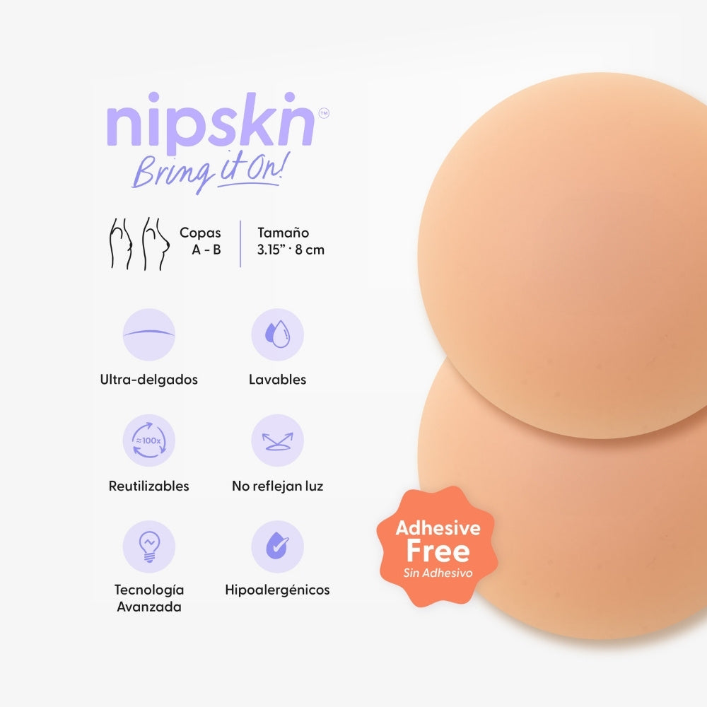 CUBRE PEZONES NIPSKIN SIN ADHESIVO CAPPUCCINO (M) CAJA X 1 UND
