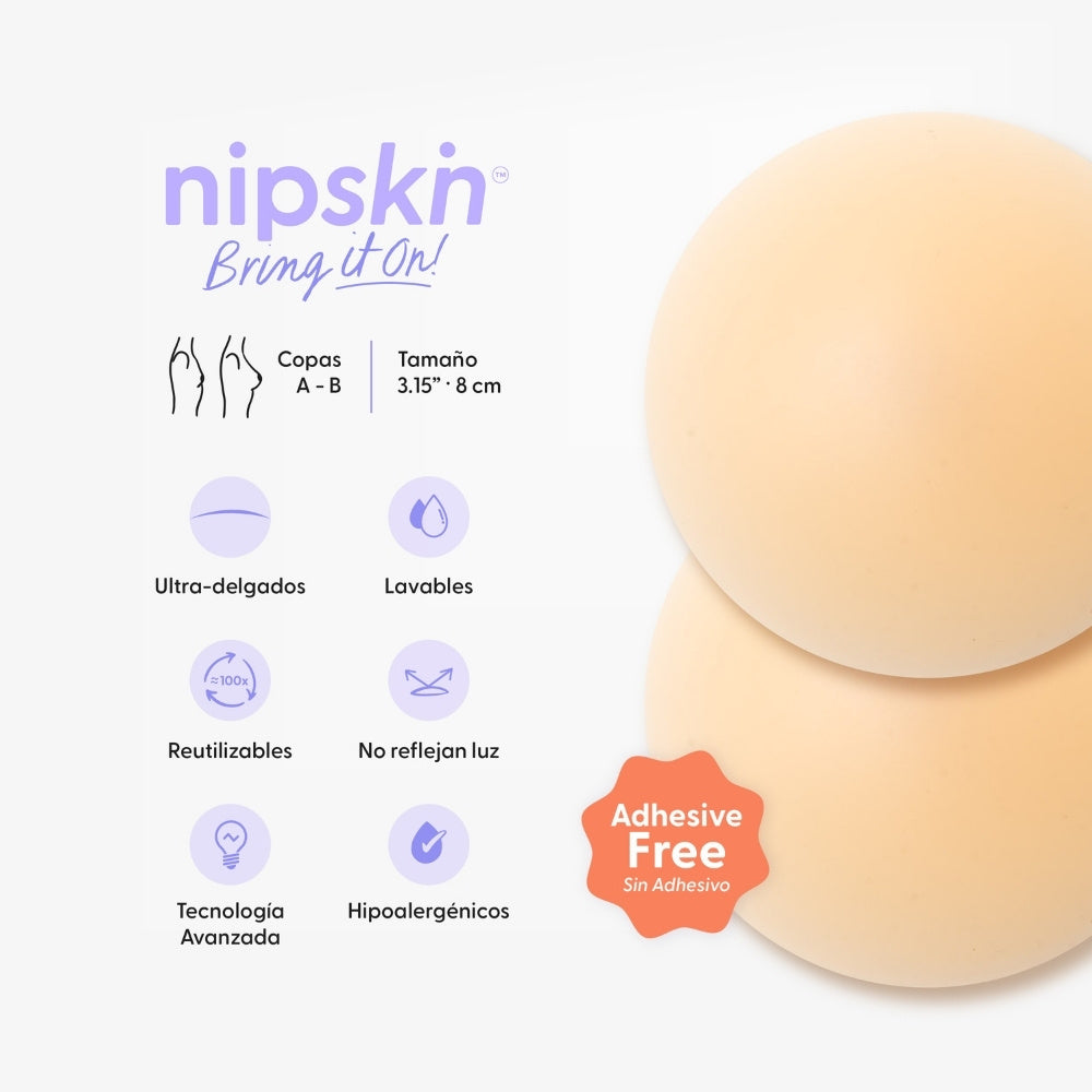CUBRE PEZONES NIPSKIN SIN ADHESIVO VAINILLA (M) CAJA X 1 UND