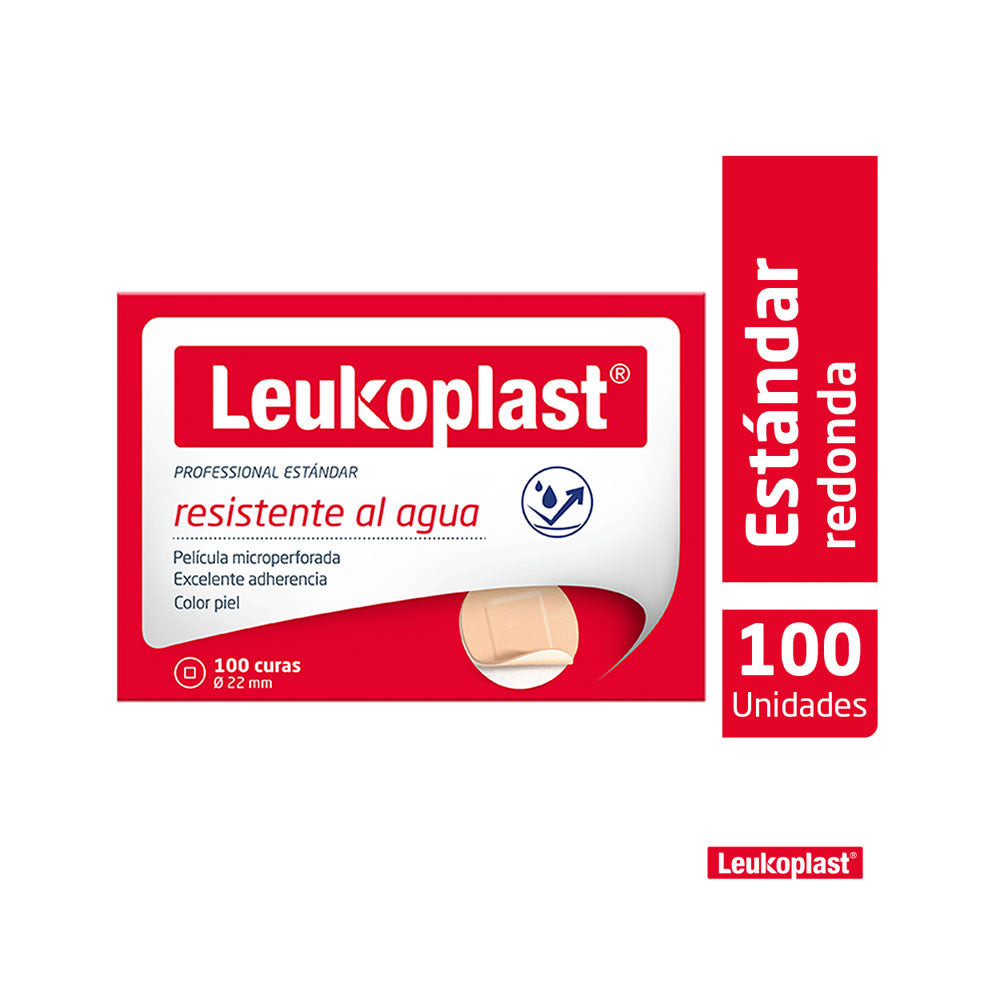 CURA REDONDA LEUKOPLAST ESTANDAR CAJA X 100 UNDS