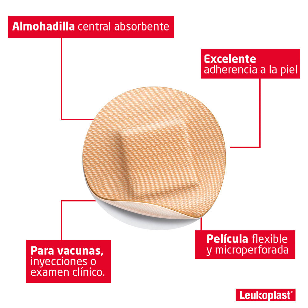 CURA REDONDA LEUKOPLAST ESTANDAR CAJA X 100 UNDS