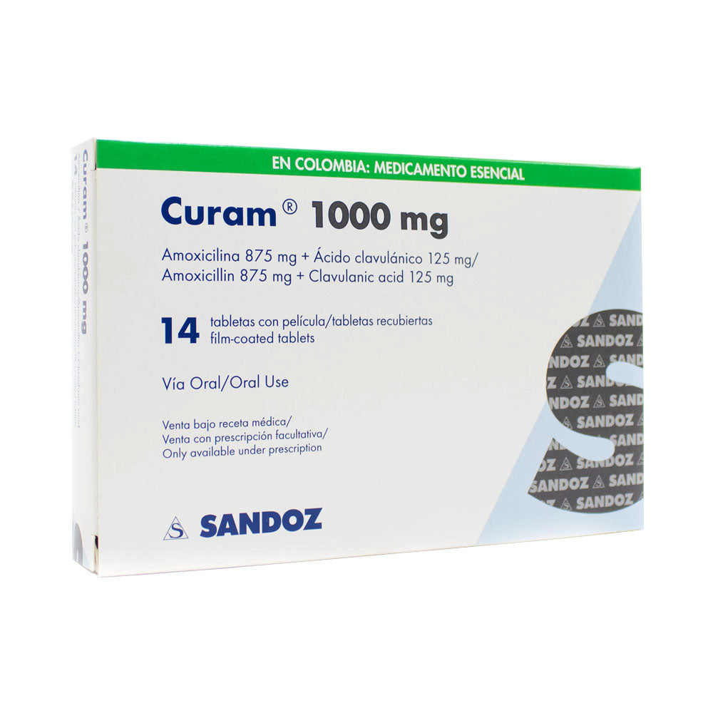 CURAM TABLETAS 1000 MG CAJA X 14 UNDS