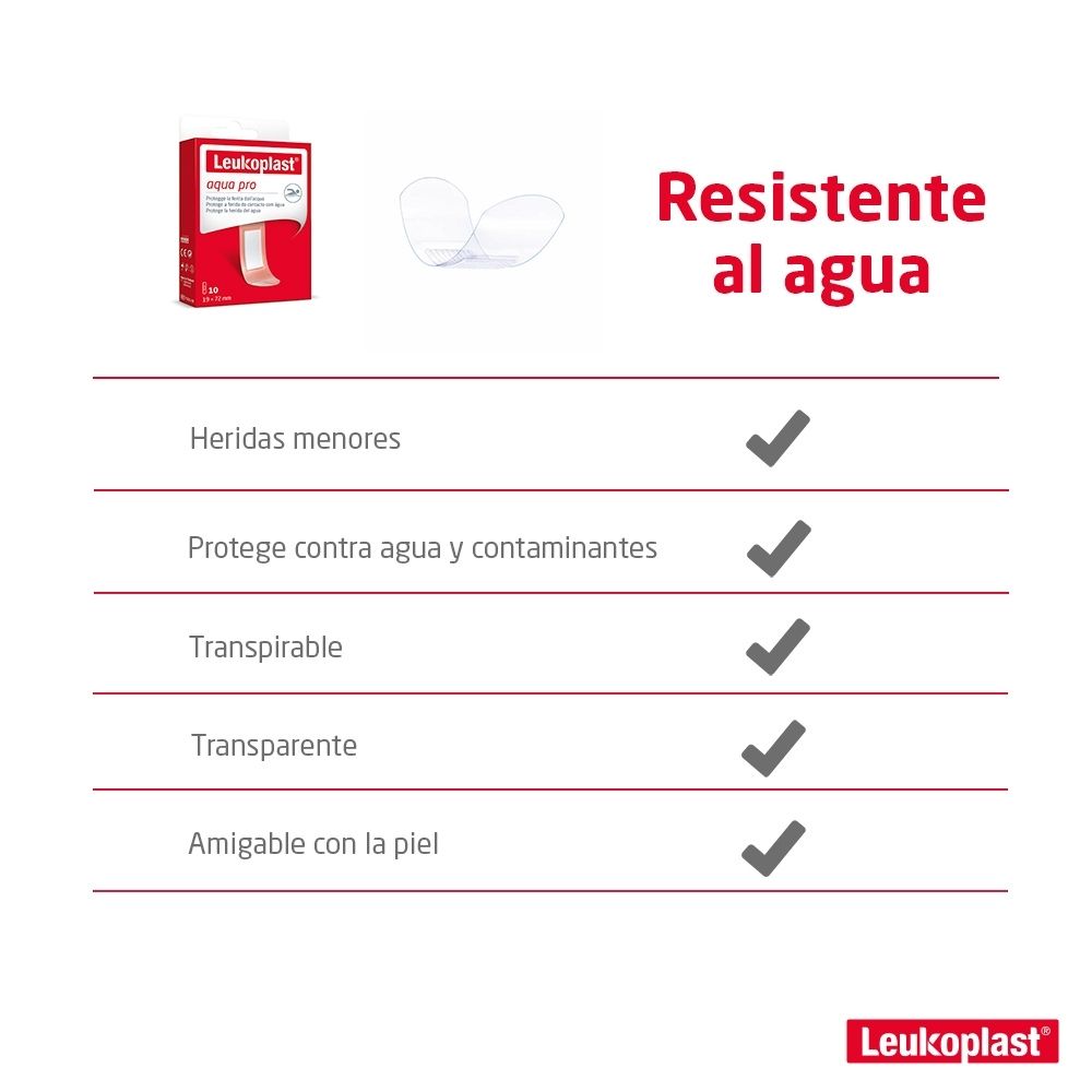 CURAS LEUKOPLAST AQUA PRO CAJA X 10 UNDS