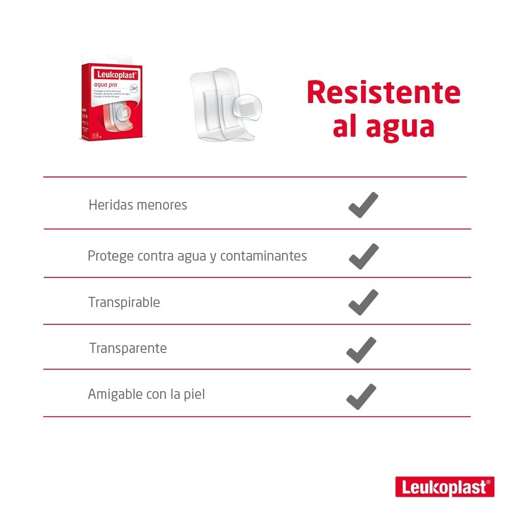 CURAS LEUKOPLAST AQUA PRO SURTIDA CAJA X 20 UNDS