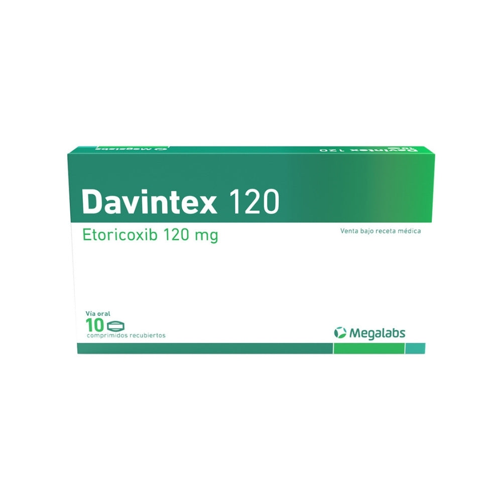 DAVINTEX COMPRIMIDOS 120 MG CAJA X 10 UNDS